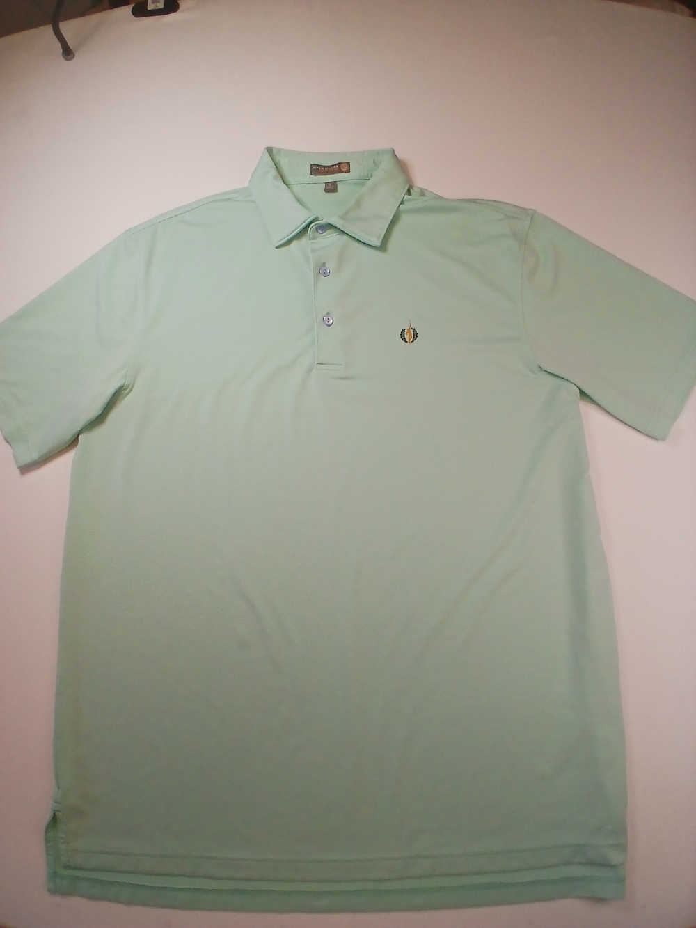 Peter Millar Light Mint Polo Shirt with Chest Emblem